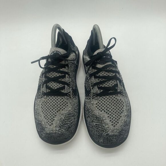 Mens Size 7 Nike Free Run Flyknit Oreo White Black Running Sneakers 942838-101 - Picture 3 of 8